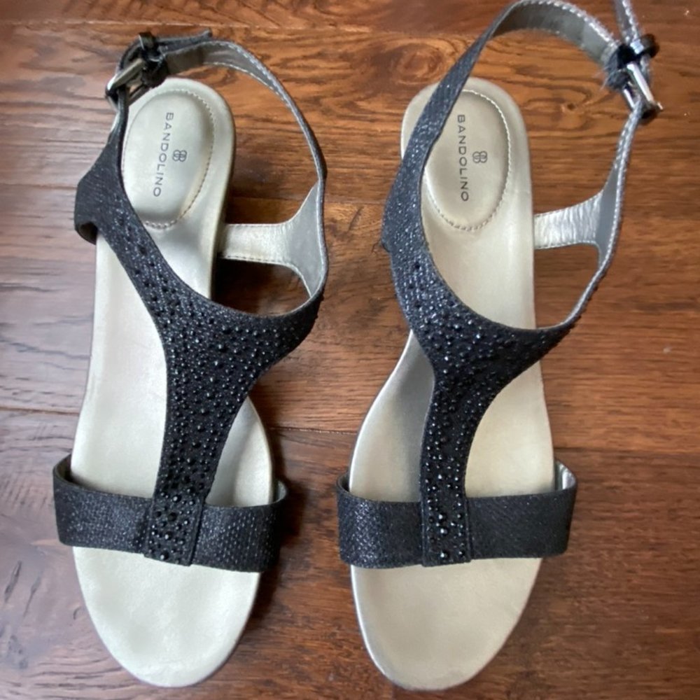 Bandolino black and silver sandals - Picture 2 of 9